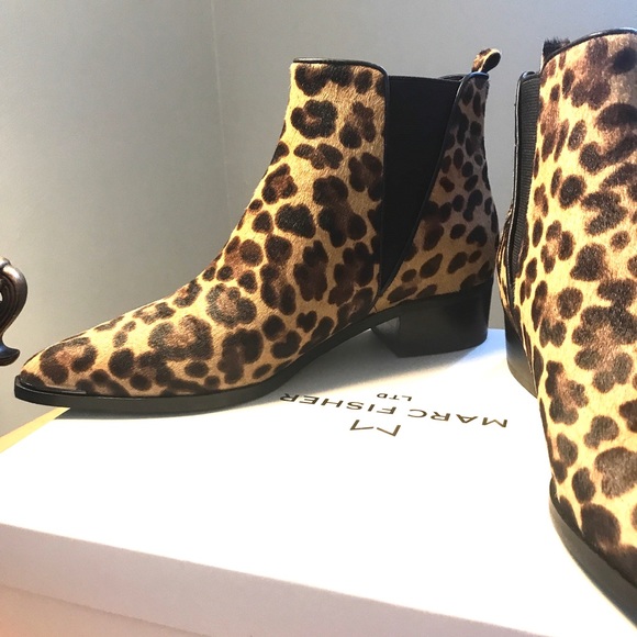 ๐NWT Marc Fisher Calf Hair Leopard Bootie 8.5 - Picture 7 of 12